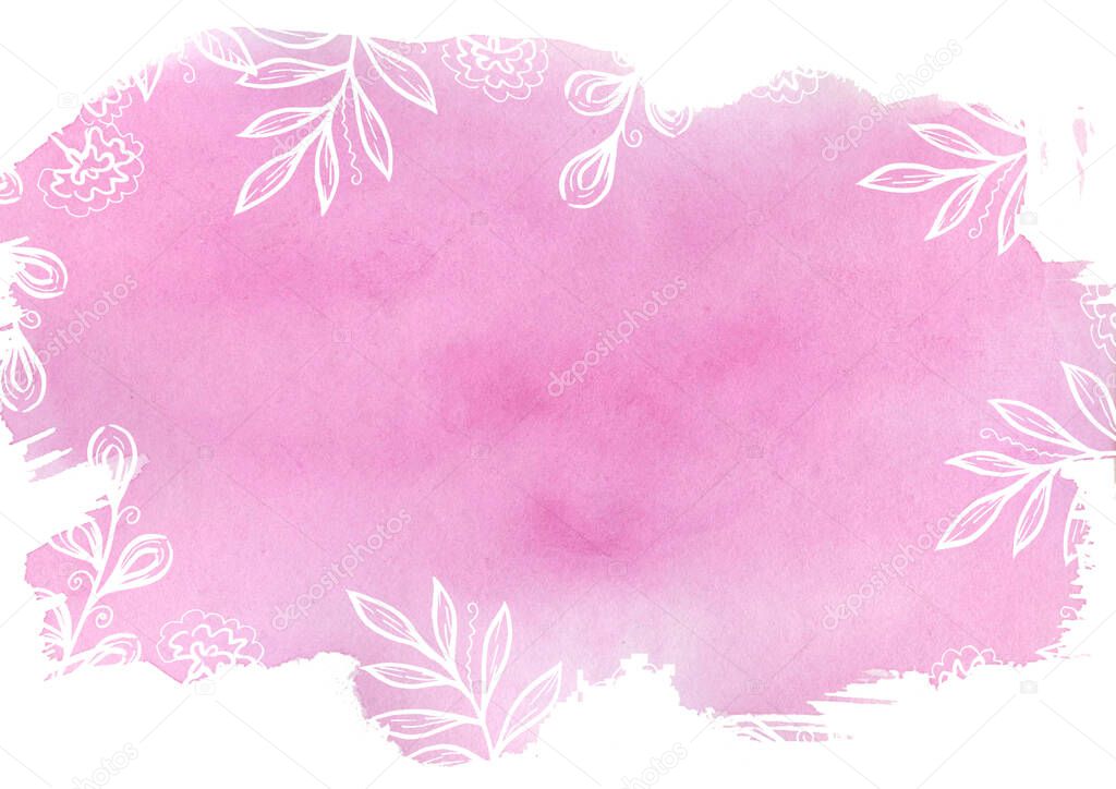 Pink provence background. White leaves