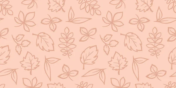 Multicolor Autumn watercolor floral Seamless pattern fall Leave on beige background. Flowers element with packaging — 图库照片