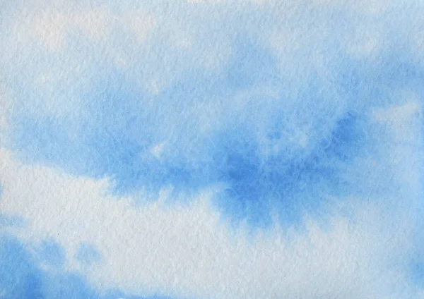 Nuage coloré sur ciel bleu. Aquarelle Arrière plan — Photo