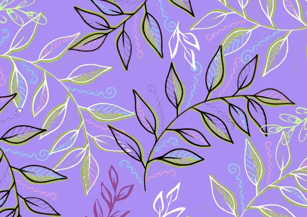 春紫罗兰背景。多彩的枝叶。Provence Backdrop — 图库照片