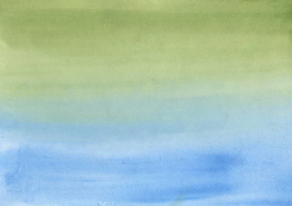 Akwarela abstrakcyjne tło. Zielone i niebieskie tło — Zdjęcie stockowe