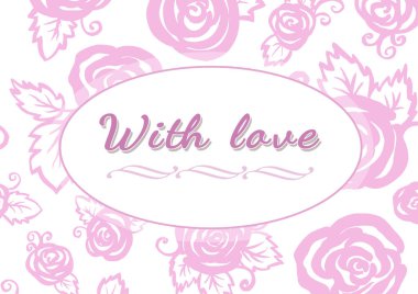 Sevgiyle - güzel harflerle. Kaligrafi metni. El çizimi ilham cümlesi