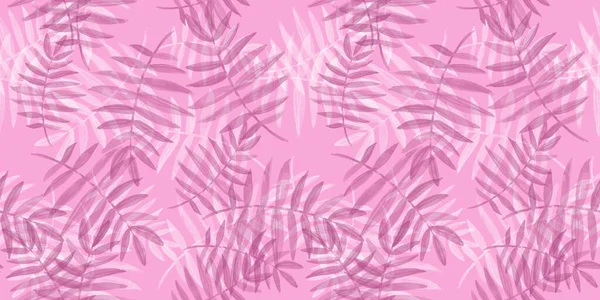 Μοτίβο χωρίς ραφές. Floral στοιχεία σε στυλ doodle. Ροζ φόντο. Τροπικά — Φωτογραφία Αρχείου