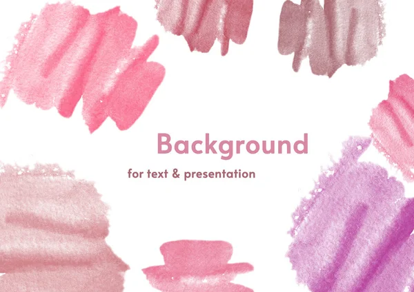 Akvarell elvont háttér. Rózsaszín, lila és barna háttér — Stock Fotó