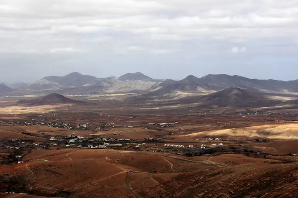 Kanarya adalarının çöl ve yarı çölü. Fuerteventura Adası, İspanya
