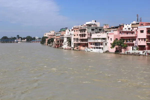 Ufer Des Ganiga Flusses Der Stadt Haridwar Indien — Stockfoto