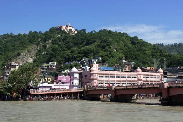 Bankering Floden Ganiga Staden Haridwar Indien — Stockfoto