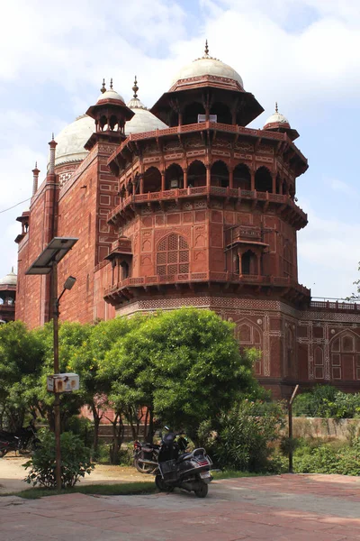 Immeuble Avec Une Porte Entrée Taj Mahal Agra Inde — Photo