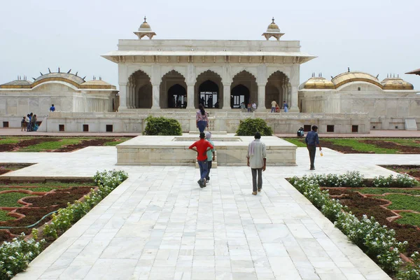 Diwan Khass Khas Mahal Intérieur Fort Agra Red Agra Inde — Photo