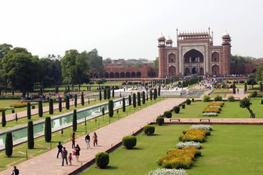 Tac Mahal 'in giriş kapısı. Agra, Hindistan