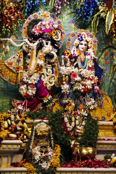 Radha Krishna Banke Bihari Temple Vrindavan Índia — Fotografia de Stock