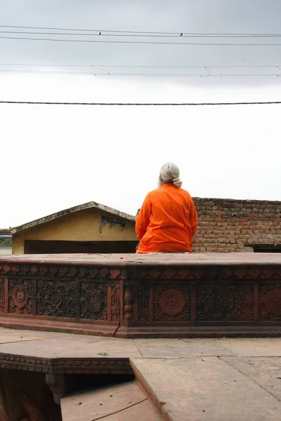 印度大师在冥想 印度Vridavan — 图库照片