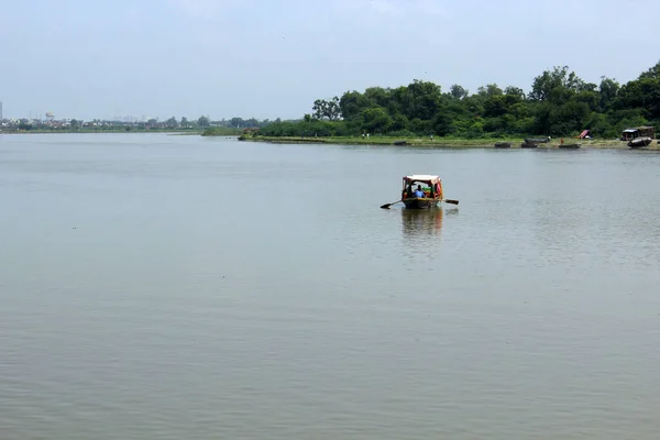 Boat River Jamna Yamuna Mathura India — Stock Photo, Image