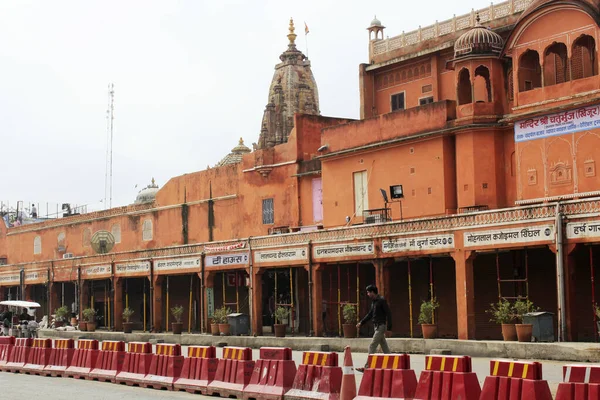 Shoppingrad Chanpole Bazar Road Jaipur Indien Royaltyfria Stockfoton