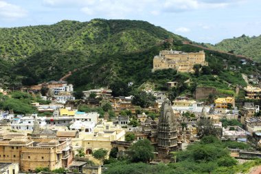 Amber Kalesi 'nin çatısından bak. Jaipur, Hindistan