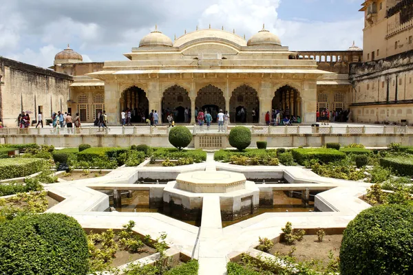 Jardin Sheesh Mahal Sheesh Mahal Dans Fort Amber Jaipur Inde — Photo