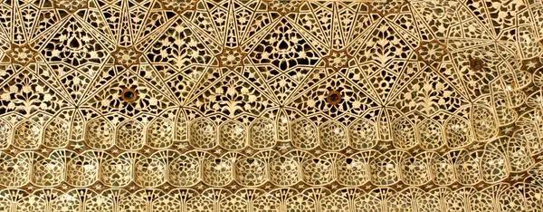 Shish Mahala sarayının ayna süsü. Jaipur, Hindistan 