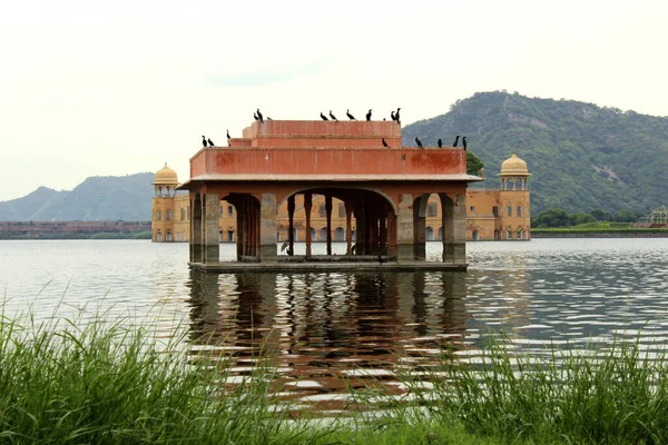 Palácio Água Jal Mahal Lago Man Sagar Jaipur Índia — Fotografia de Stock