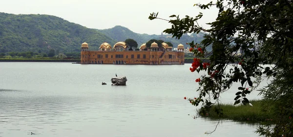 Παλάτι Jal Mahal Νερό Και Man Sagar Λίμνη Τζαϊπούρ Ινδία — Φωτογραφία Αρχείου