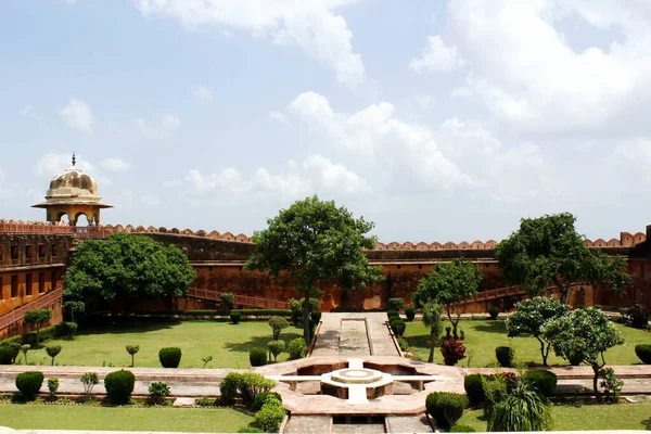 Jardim Charbagh Forte Jaigarh Jaipur Índia — Fotografia de Stock