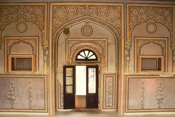 Inre Madhvendra Palats Nahargarh Fort Jaipur Indien Stockbild