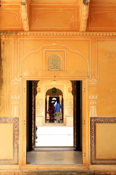 Portas Palácio Madhvendra Forte Nahargarh Jaipur Índia — Fotografia de Stock