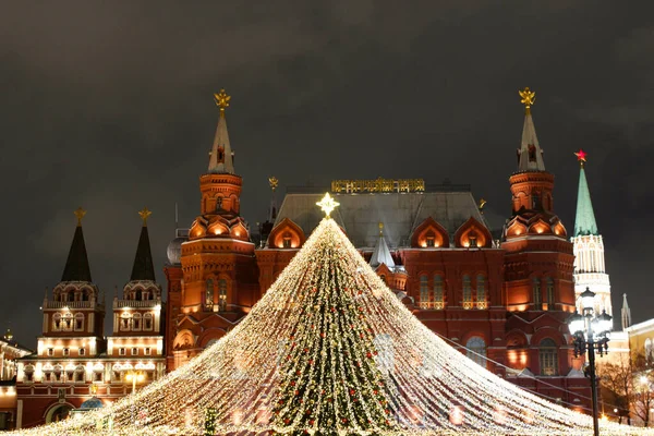 stock image Christmas tree on Red Square. Moscow, Russia 