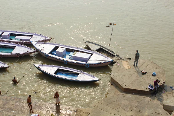 Munshi Ghat and a view of the Ganges river, Varanasi. India 
