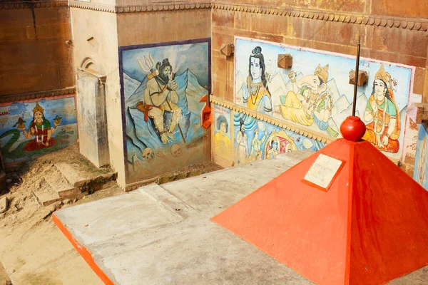 Θρησκευτική Τέχνη Του Δρόμου Βαρανάσι Ινδία — Φωτογραφία Αρχείου