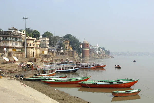 View Ganga Mahal Ghat Varanasi India — Φωτογραφία Αρχείου