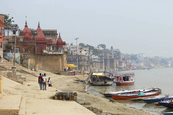 View Narad Ghat Mystical Ganges Varanasi India — Stockfoto