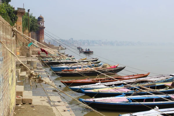 View Banaras Ghat Varanasi India — Stok fotoğraf