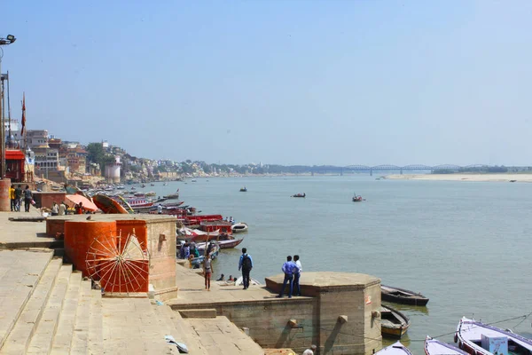 View Ganges River Varanasi India — Stockfoto