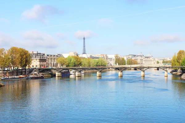 Pont Des Arts Szajna Folyón Párizs Franciaország — Stock Fotó