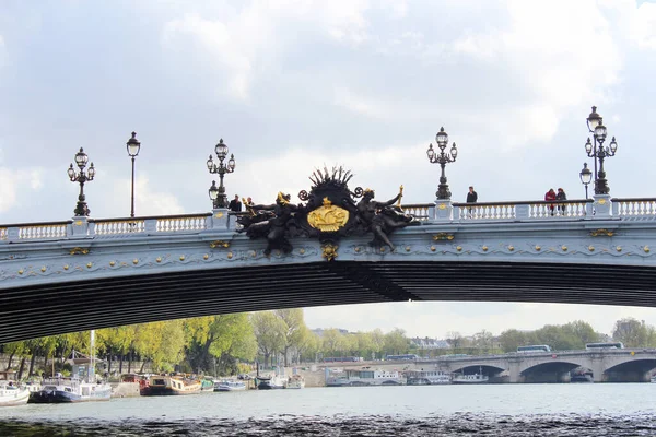 Alexandr Híd Pont Alexandre Iii Párizs Franciaország — Stock Fotó