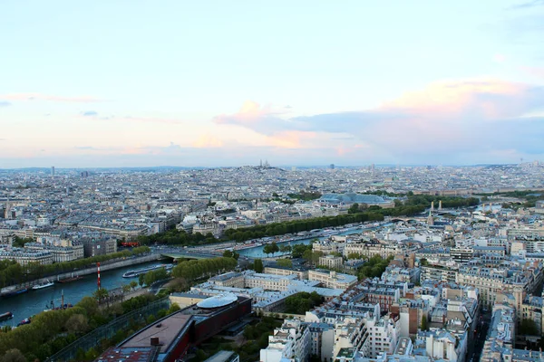 Kilátás Párizsra Eiffel Toronyból Franciaország — Stock Fotó