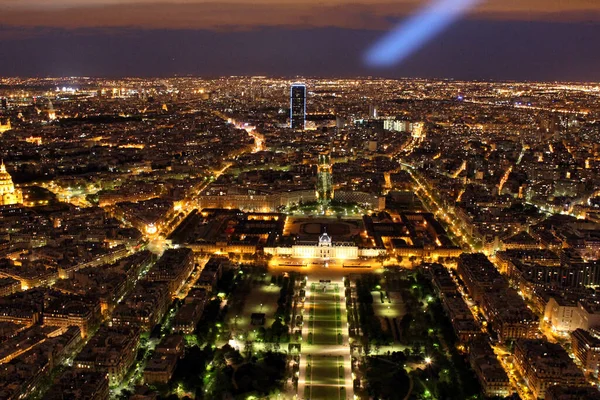 Esti Kilátás Párizs Parc Champ Mars Eiffel Toronyból Franciaország — Stock Fotó