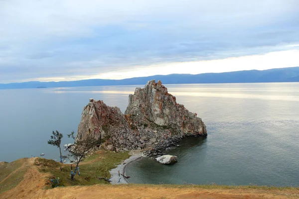 Rock Shamanka Lake Baikal Olkhon Island Russia — Stock Photo, Image