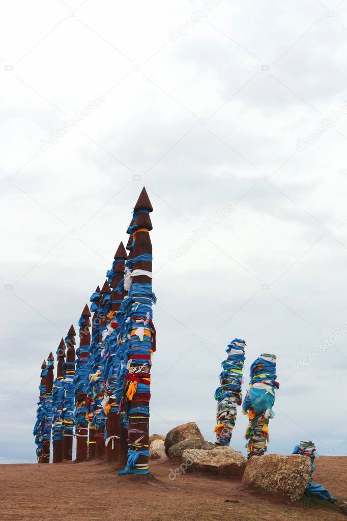 Cape Burkhan on Lake Baikal. Olkhon Island, Russia