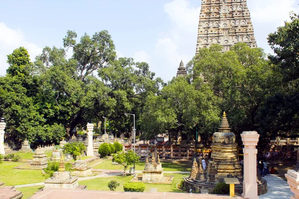 Mahabodhi Templo Parque Onde Árvore Bodhi Fica Bodh Gaya Índia — Fotografia de Stock