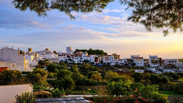 Alaior köyünün manzarası. Menorca, Balear Adaları, İspanya