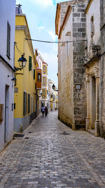 Street in the old town of Ciutadella,Menorca, Balearic Islands, Spain.