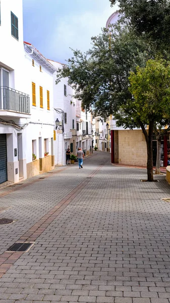 Utsikt Över Ferreries Menorca Balearerna Spanien Mill Gator Centrum — Stockfoto