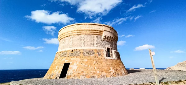 Fornells Alter Turm Menorca Balearen Spanien — Stockfoto