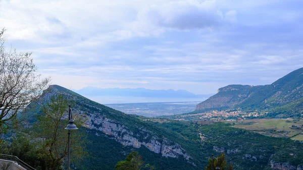 Panorama Vanaf Trentinara Terrazza Sul Cilento Campania Italië — Stockfoto