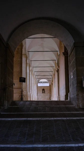 Vista Abadía Montecassino Cassino Lacio Italia —  Fotos de Stock