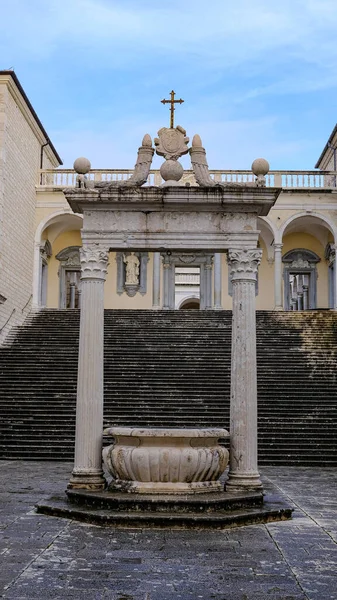 Вид Абатство Монтекассіно Кассіно Латій Італія — стокове фото