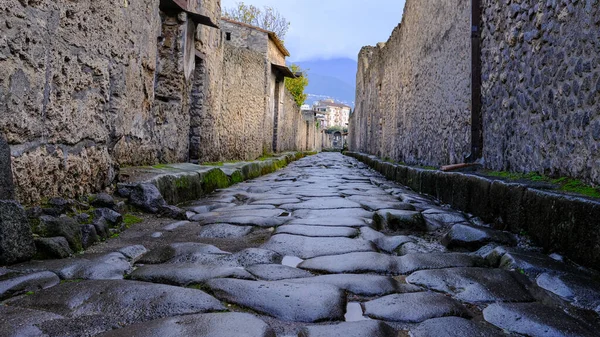 Talya Pompei Ekim 2021 Antik Pompei Sokak Manzarası — Stok fotoğraf