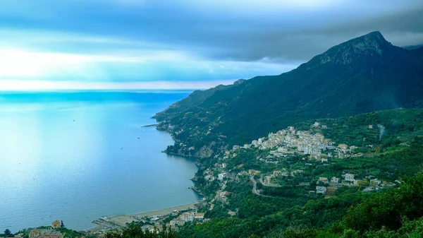 Veduta Raito Vietri Sul Mare Costiera Amalfitana Salerno Italia Vista — Foto Stock