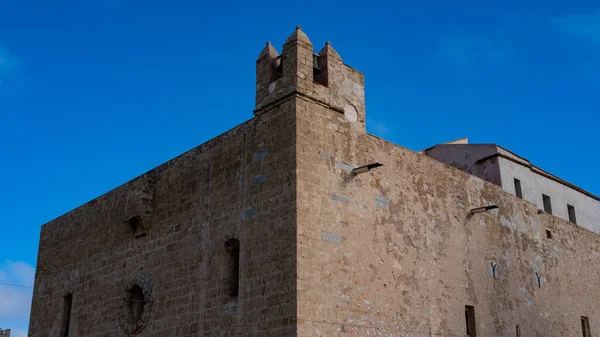 Detail Sanctuary San Vito Capo Sicily Italy Blue Sky Bottom — 스톡 사진